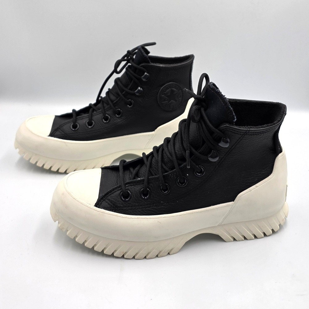 Converse All Star Lugged 2.0 Counter Climate Black Leather Mens 3.5 Womens 5.5